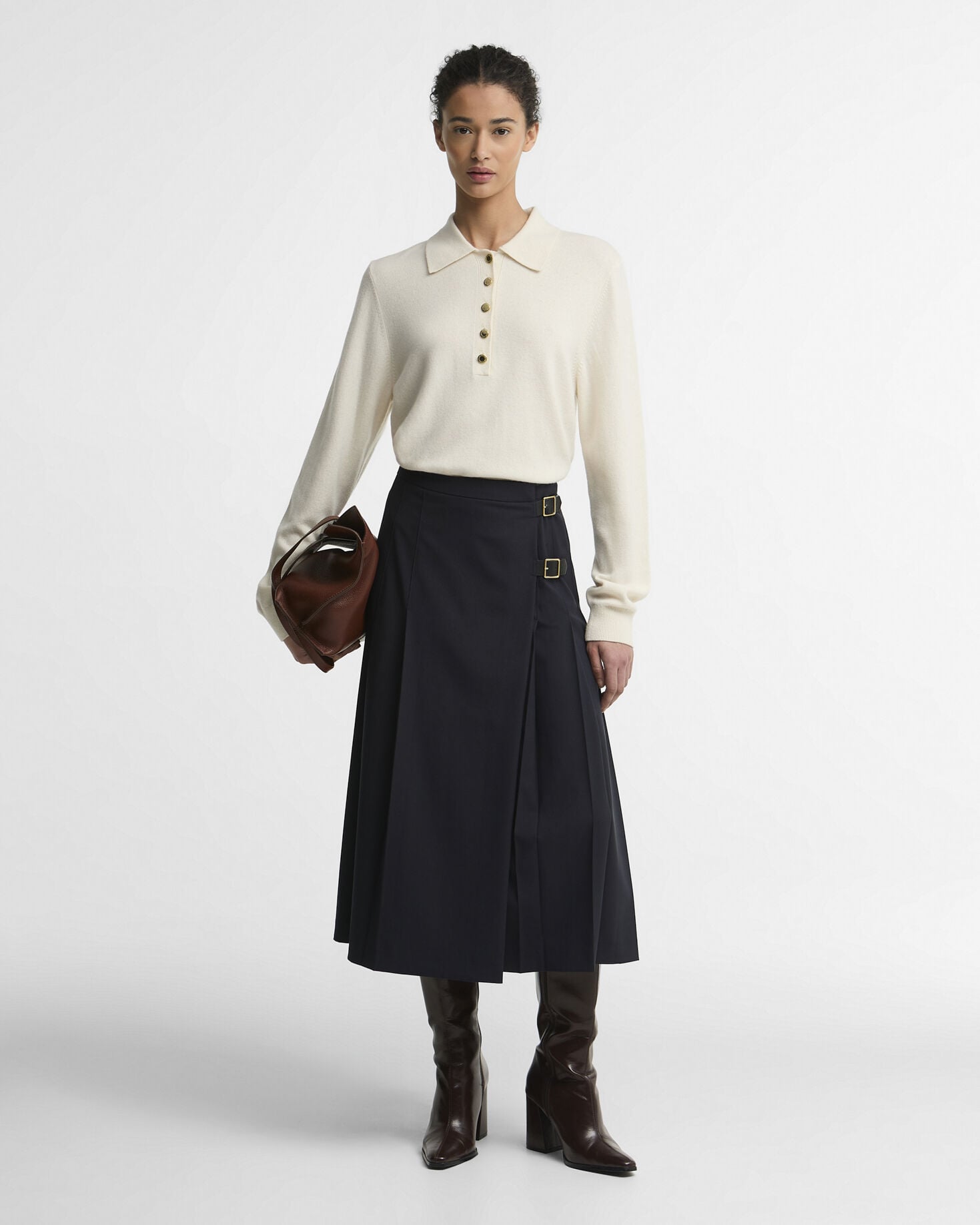 Gonna midi Delilah Dark Navy