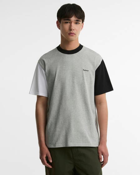 Colourblock Oversized T-Shirt Grey Mix
