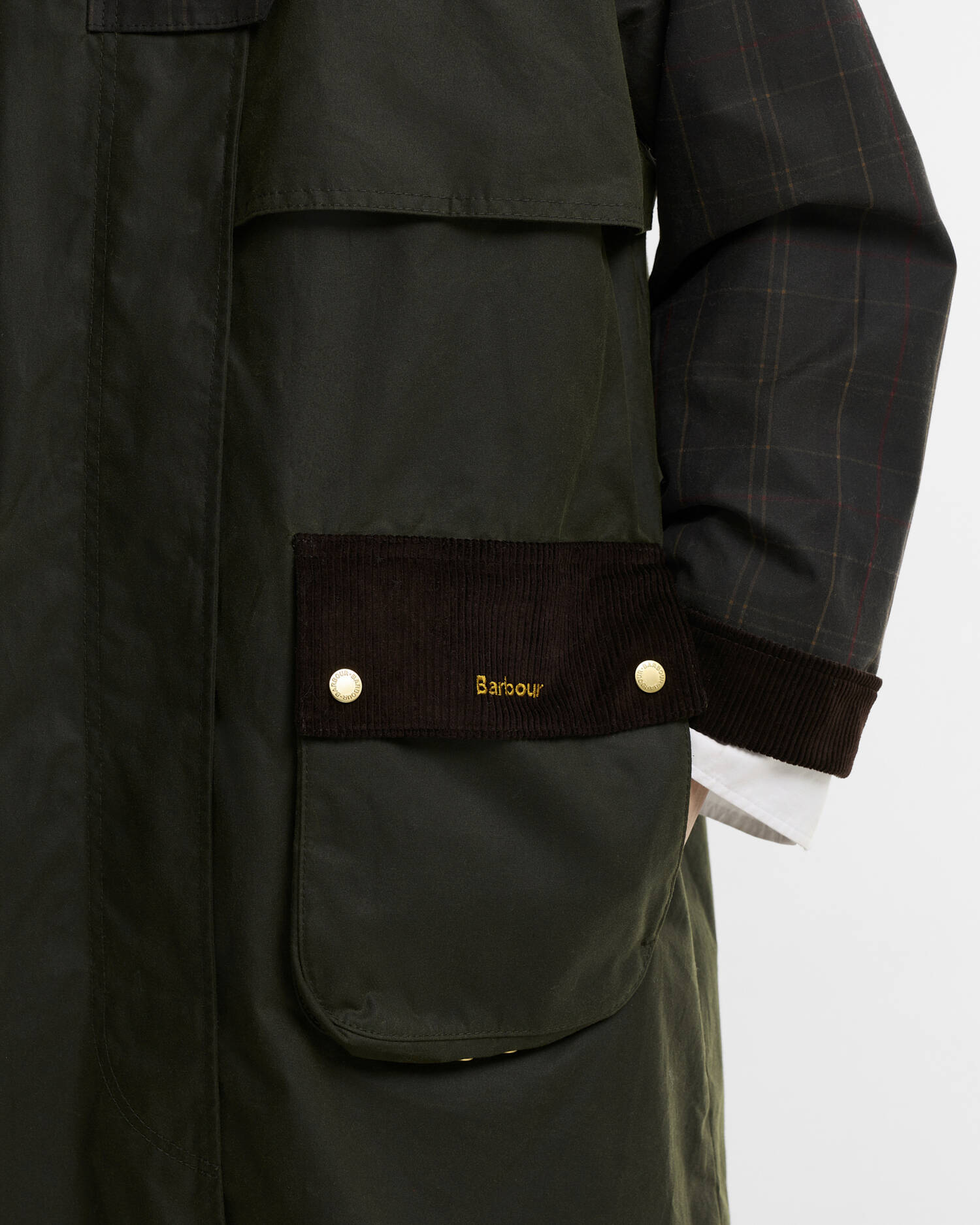 Barbour Wachsjacke Kirklees Checked Fern/Classic/Shadow Classic image number 5