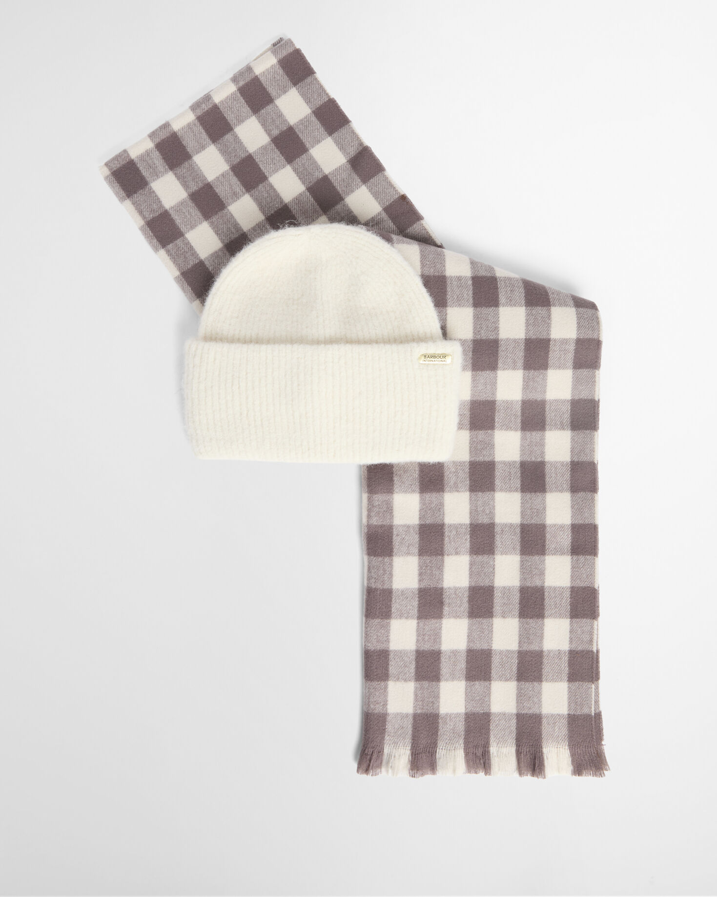 Kemora Beanie & Scarf Gift Set Moonbeam/Truffle