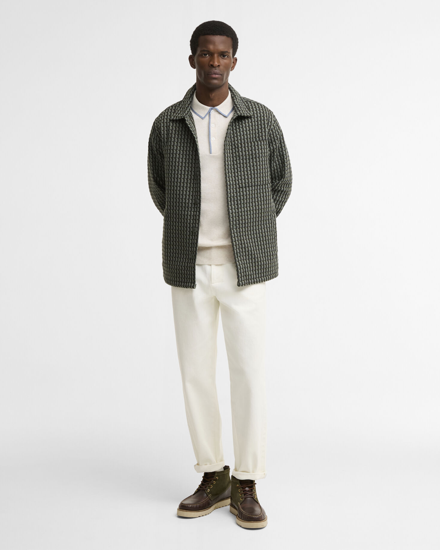 Emlyn Textured Overshirt Sage