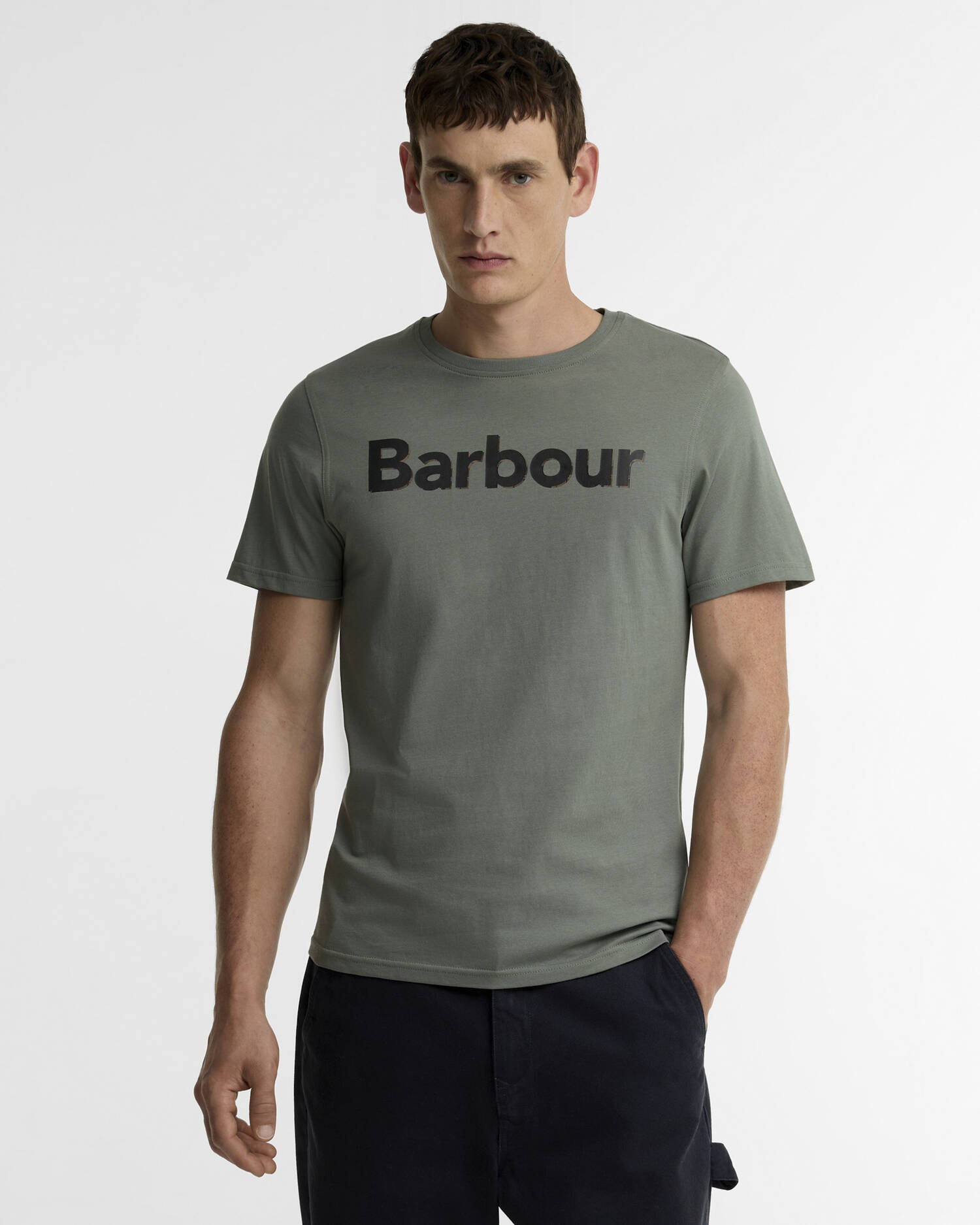 Barbour T-Shirt Halstow Logo Tailored Agave Green image number 0