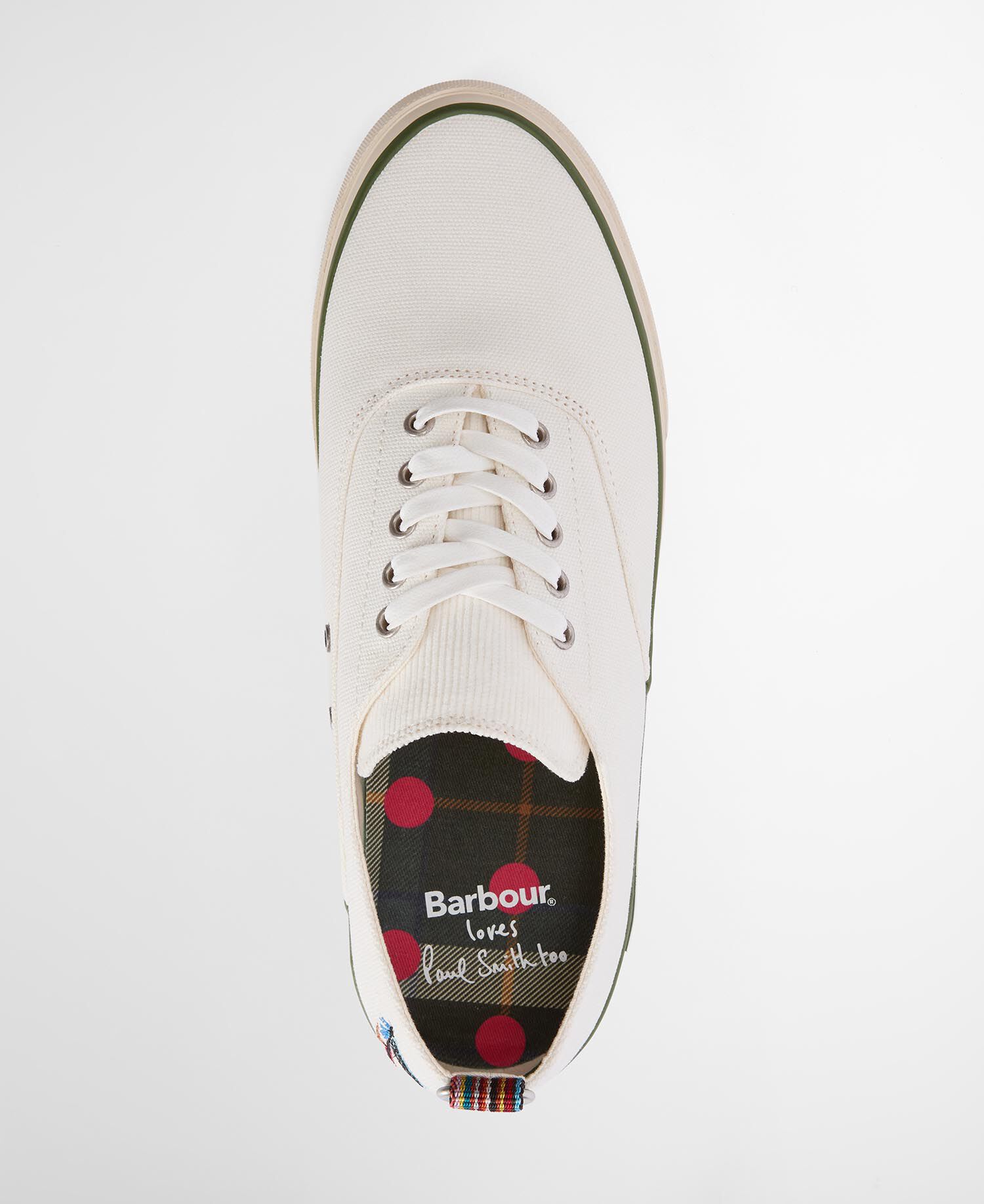 Paul Smith Loves Barbour Herren Sneaker Plimsolls Off White
