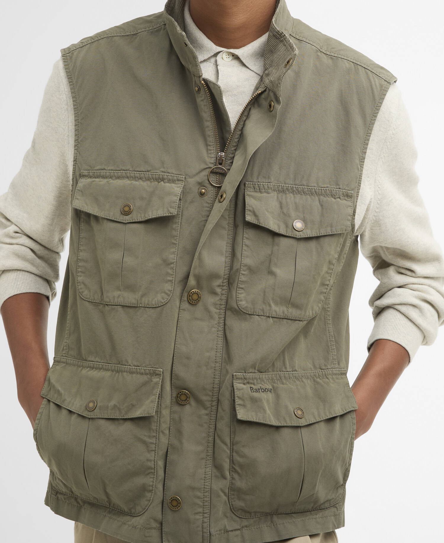 Gilet casual Corbridge Dusty Olive image number 3