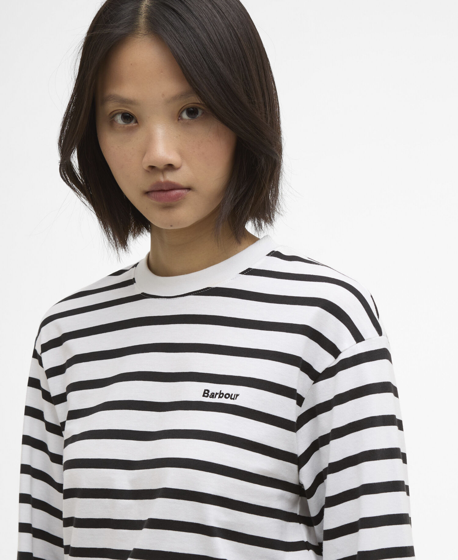 Top con motivo a righe Maureen Black Stripe