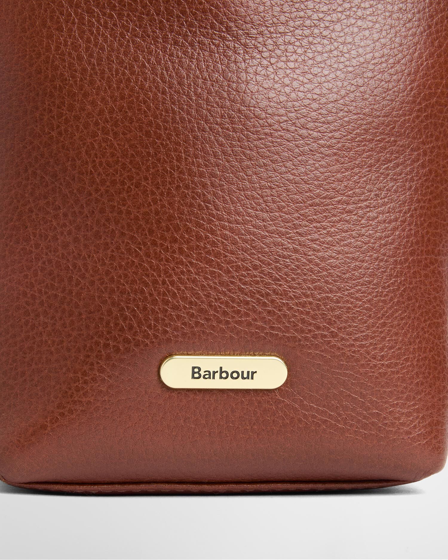 Cedar Mini Leather Bucket Bag Brown