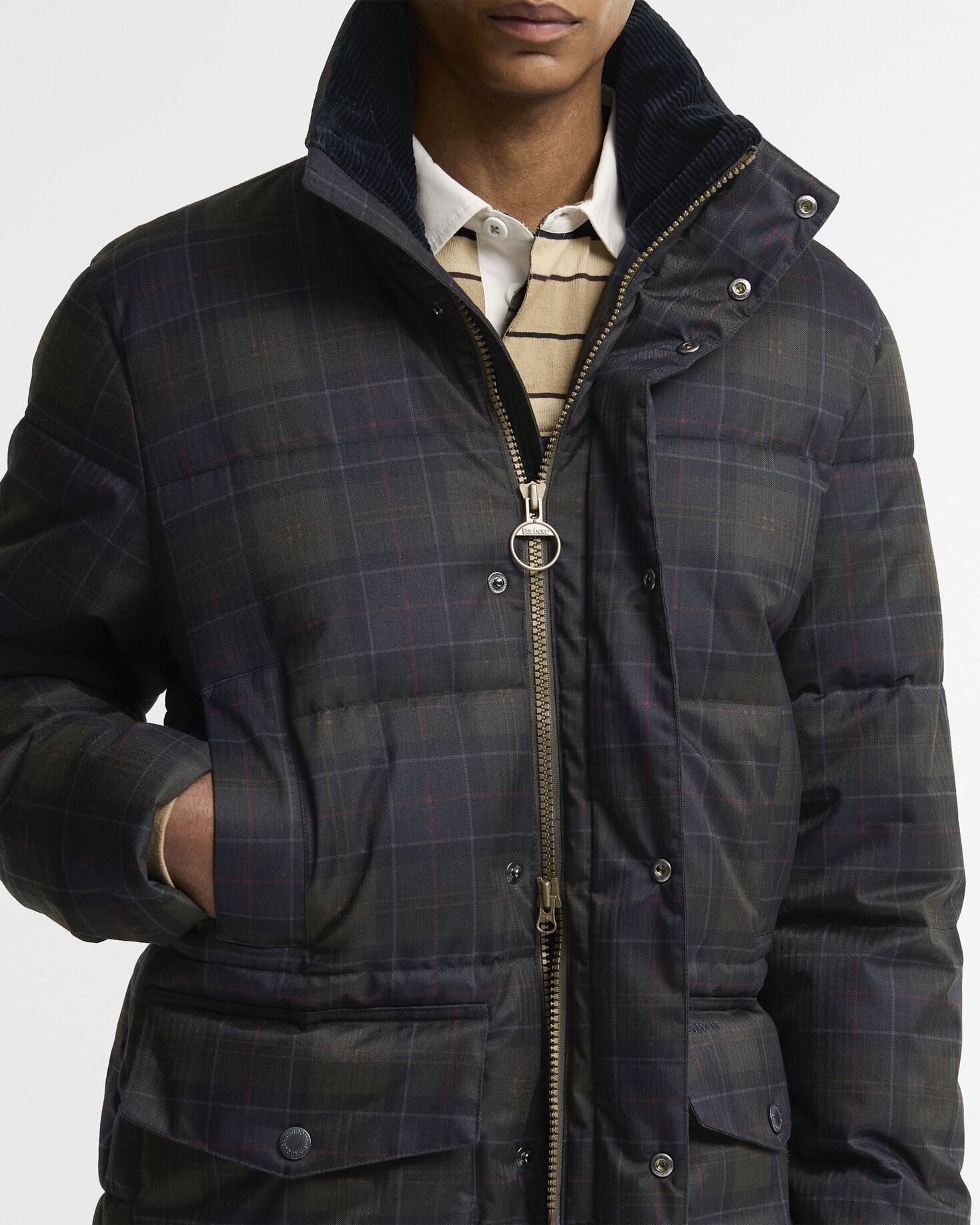 Lonnen Tartan Puffer Jacket Shadow Classic Tartan