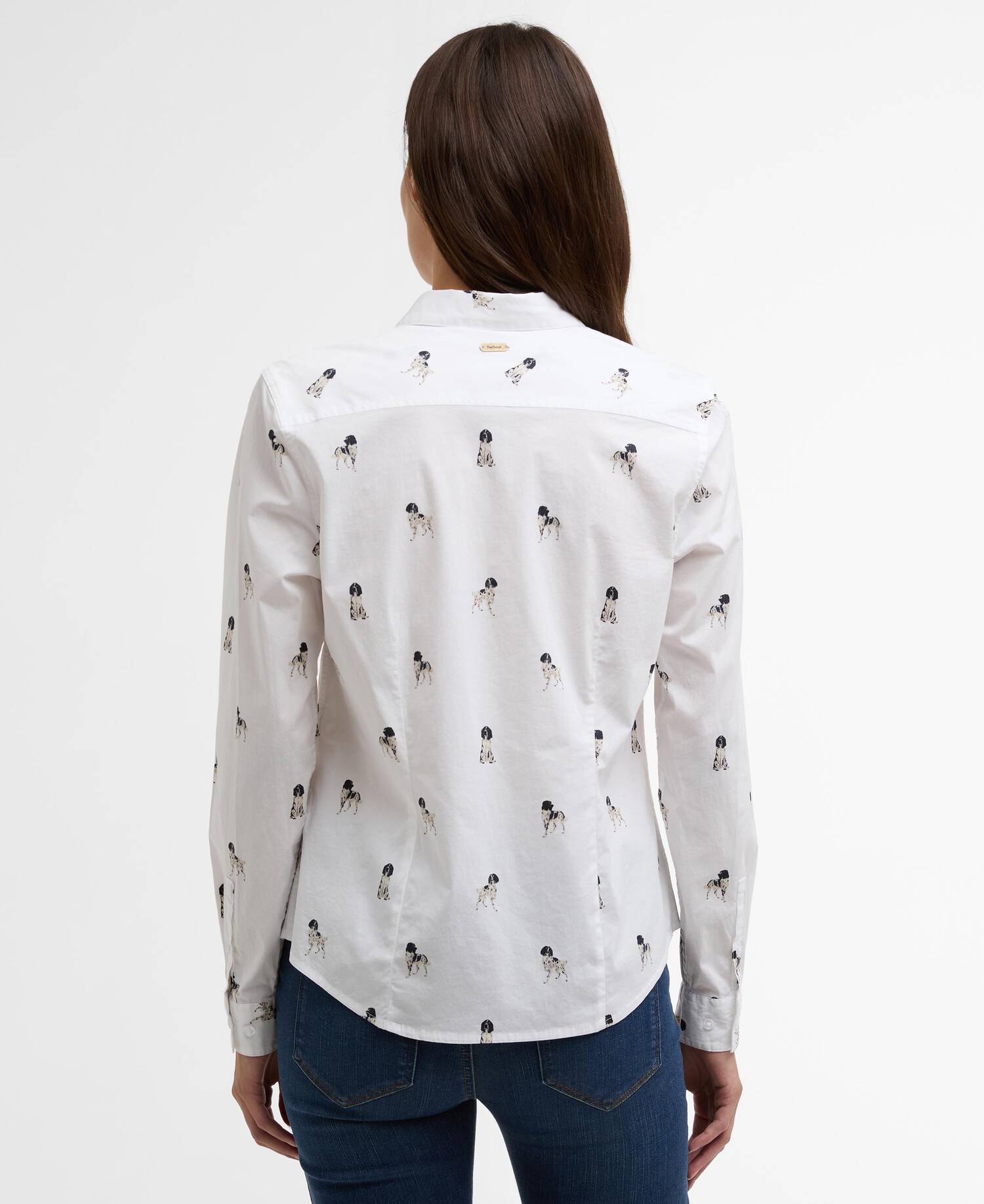 Brambles Tailored Long-Sleeved Shirt Sketched Dog Print image number 2
