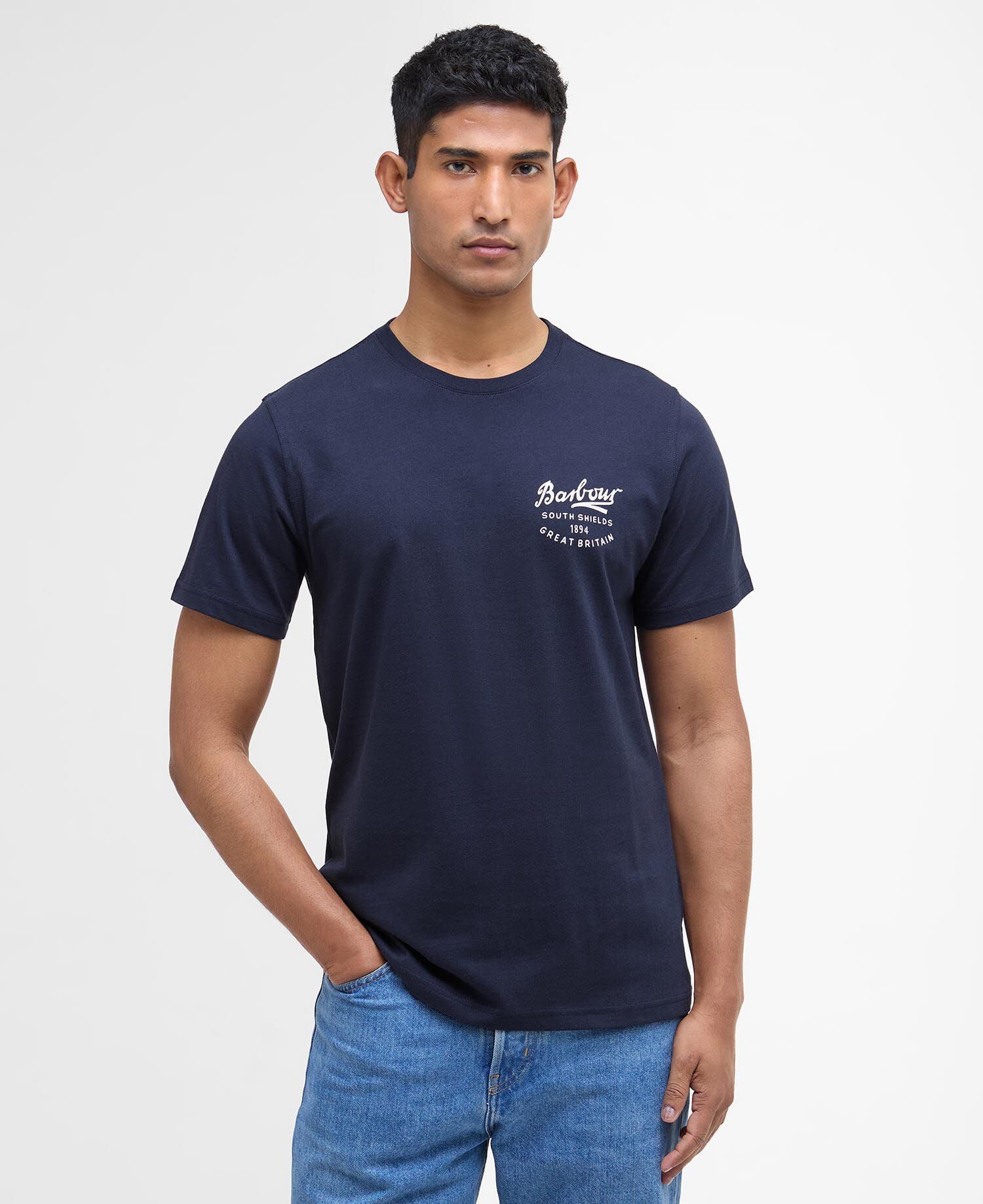 Script Graphic T-Shirt Navy