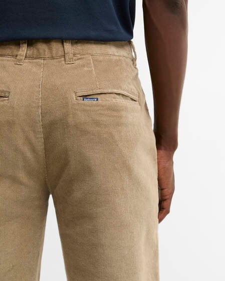 Stretch Cord Tailored Trousers Washed Stone