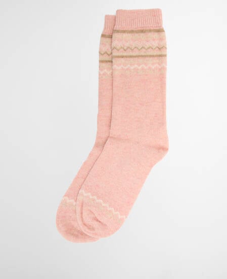 Anaise Fair isle Socks Pink