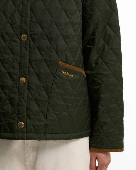 Giacca trapuntata Liddesdale Cropped Icons Olive/Classic