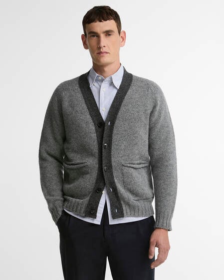 Scottish Made Wool Cardigan Grey Marl