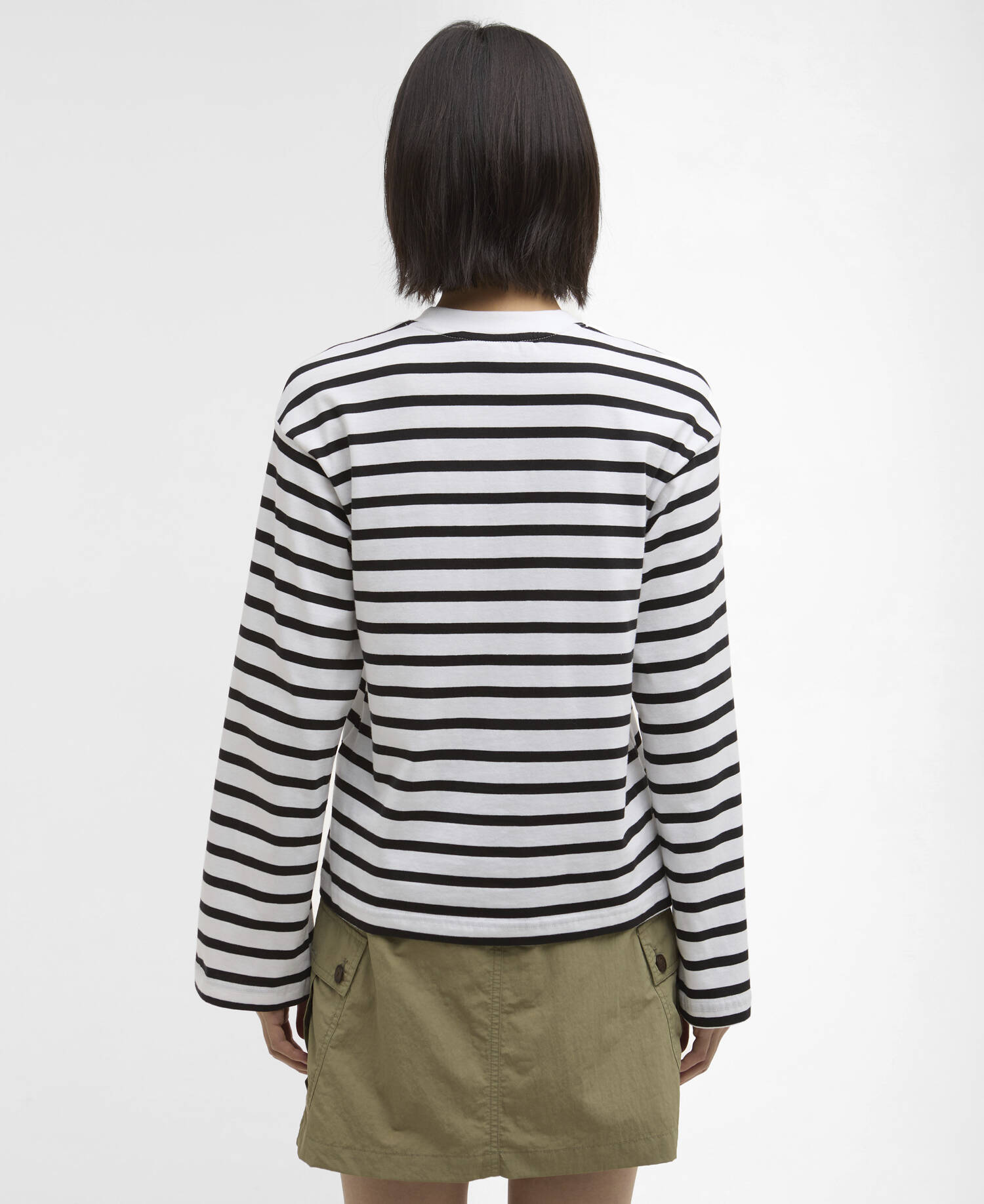 Top con motivo a righe Maureen Black Stripe image number 2