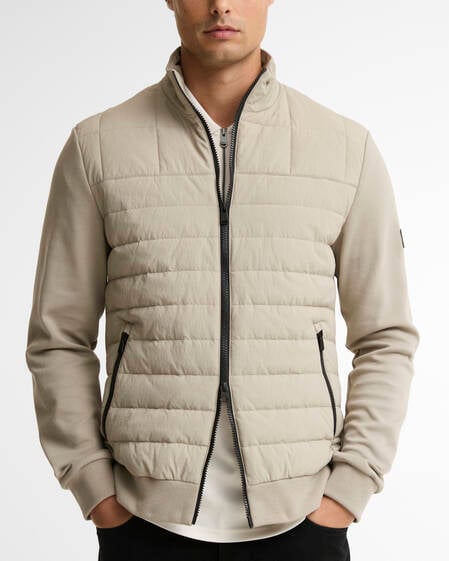 Collins Baffle Quilted Sweat Concrete