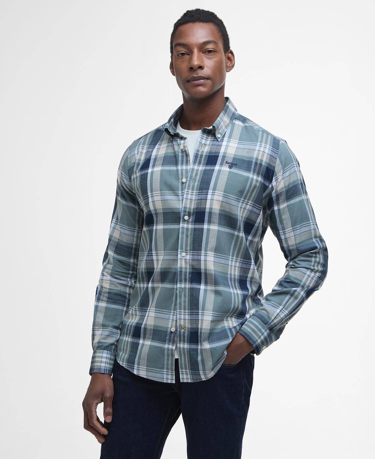 Kidd Tailored Long-Sleeved Shirt Vintage Teal image number 0