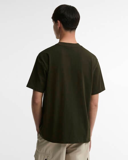 Tartan Logo Oversized Graphic T-Shirt Sage