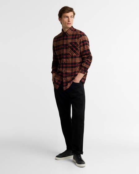 Horseferry Tailored Long-Sleeved Shirt Fire Whirl