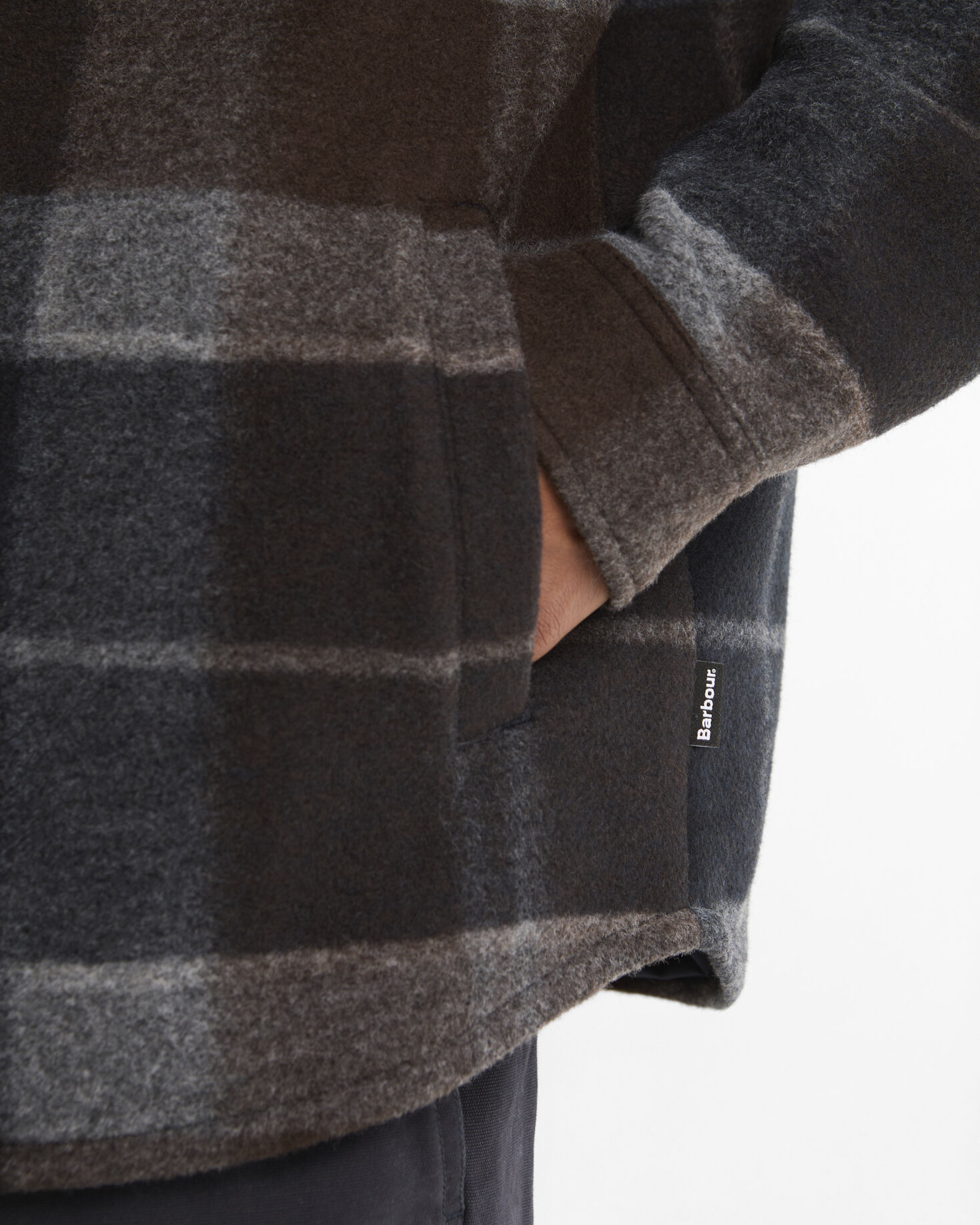 Woodlane Brushed Check Overshirt Midnight Oak Tartan
