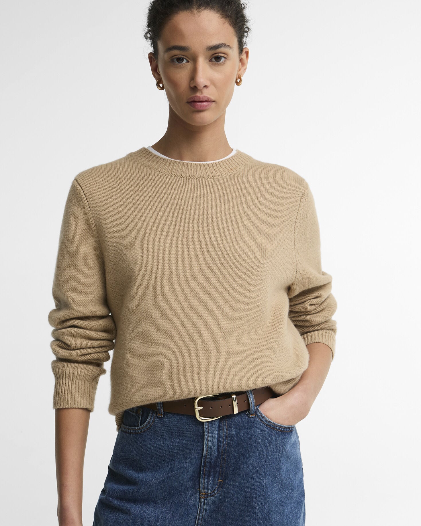 Woodhouse Wool-Cashmere Crew Neck Jumper Warm Trench