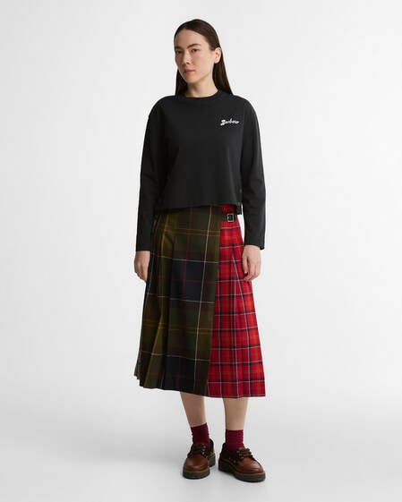 Barbour Rock Marena Tartan Midi Cardinal Tartan Multi