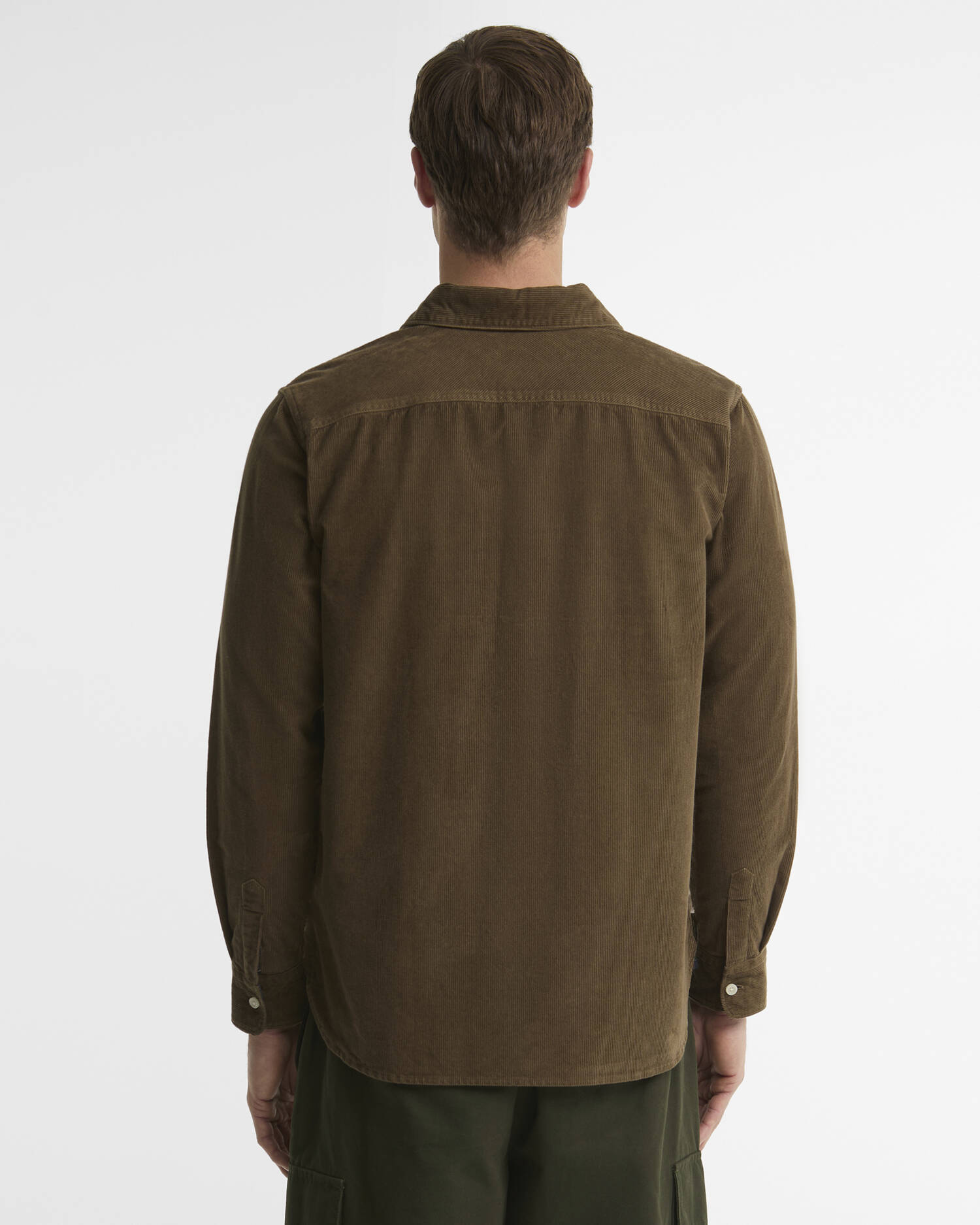 Cord Authentic-Fit Long-Sleeved Shirt Beech image number 2