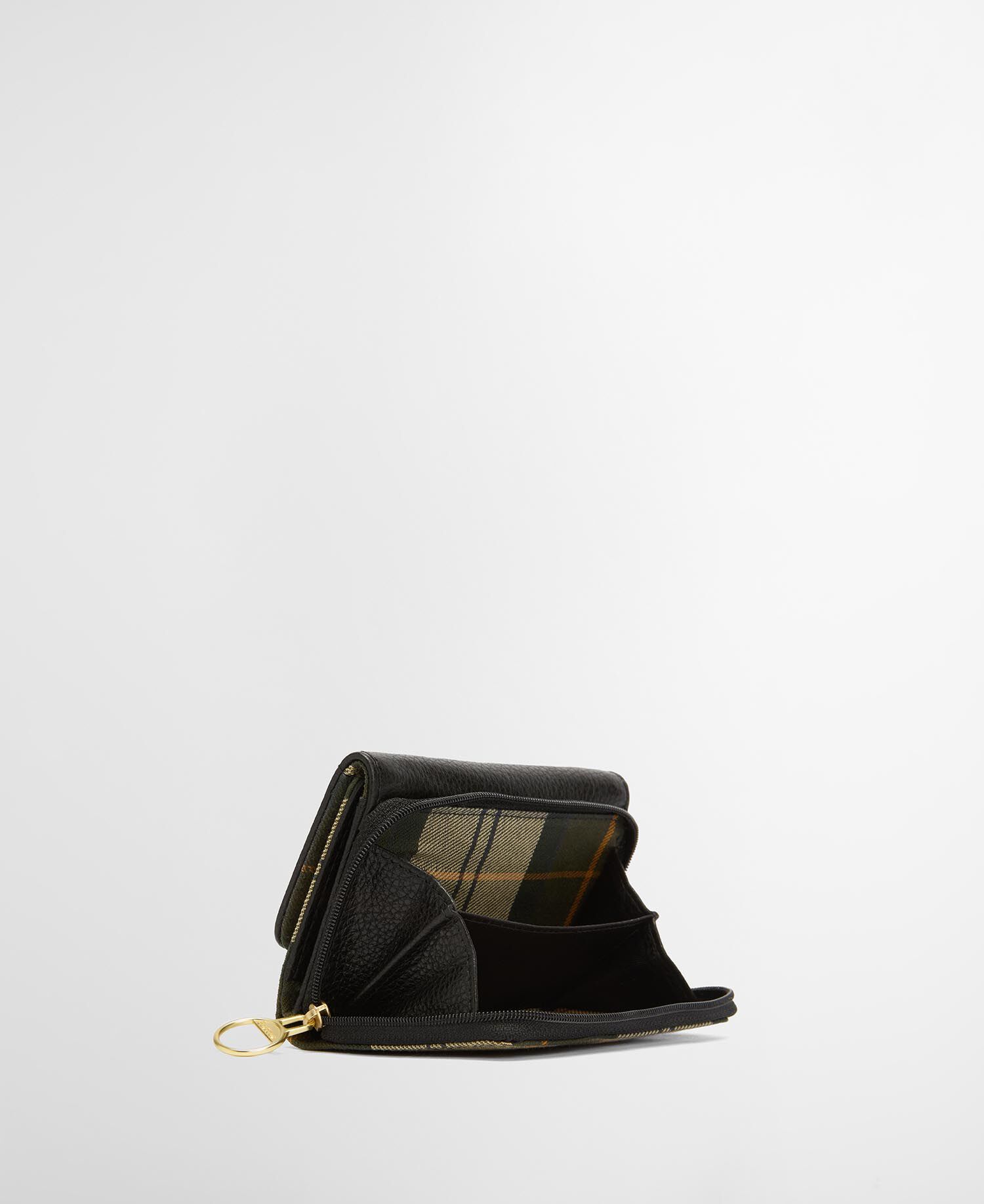 Rosa Leather French Purse Black/Ancient