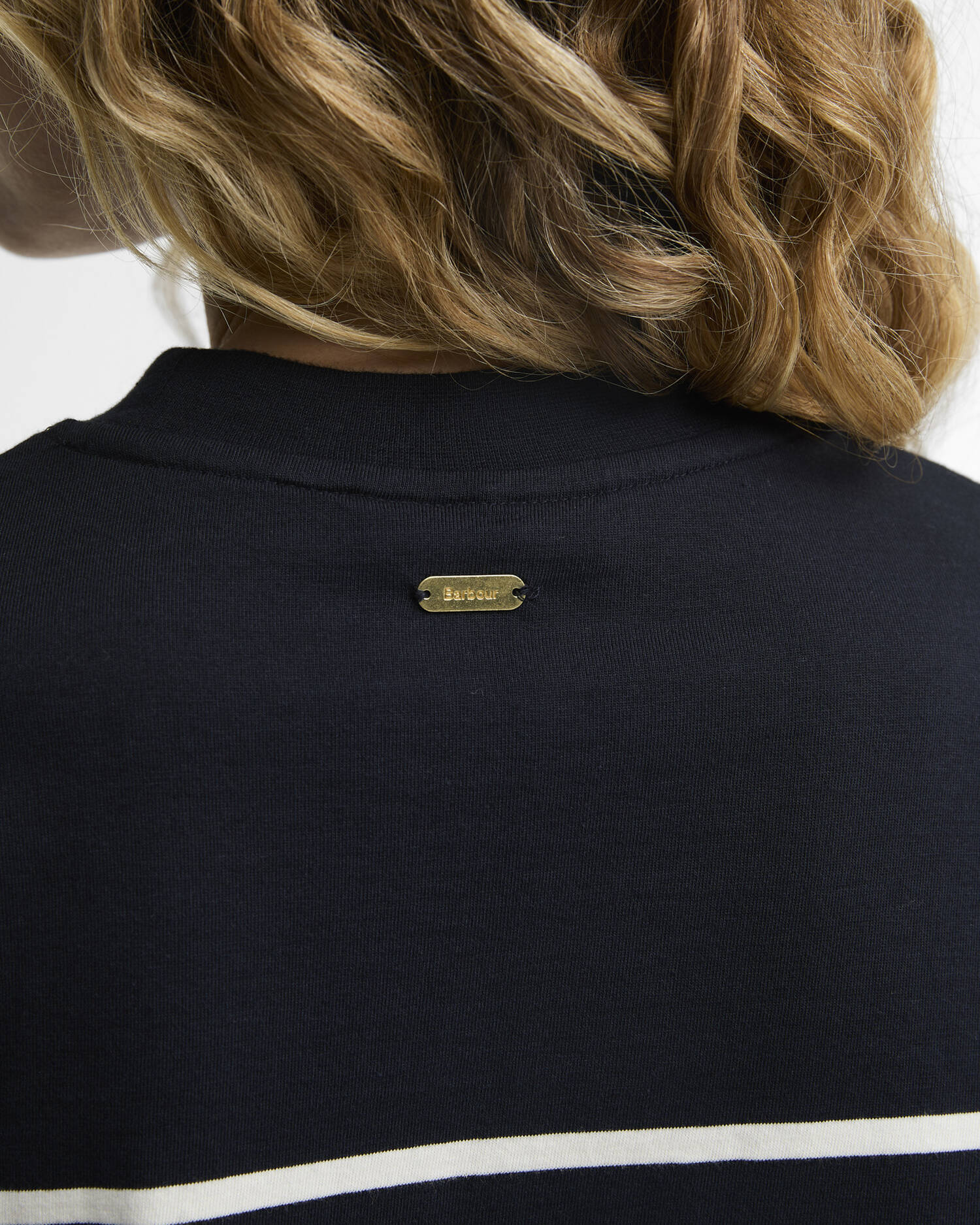 Harling Striped Long-Sleeved T-Shirt Dark Navy/Cloud image number 3