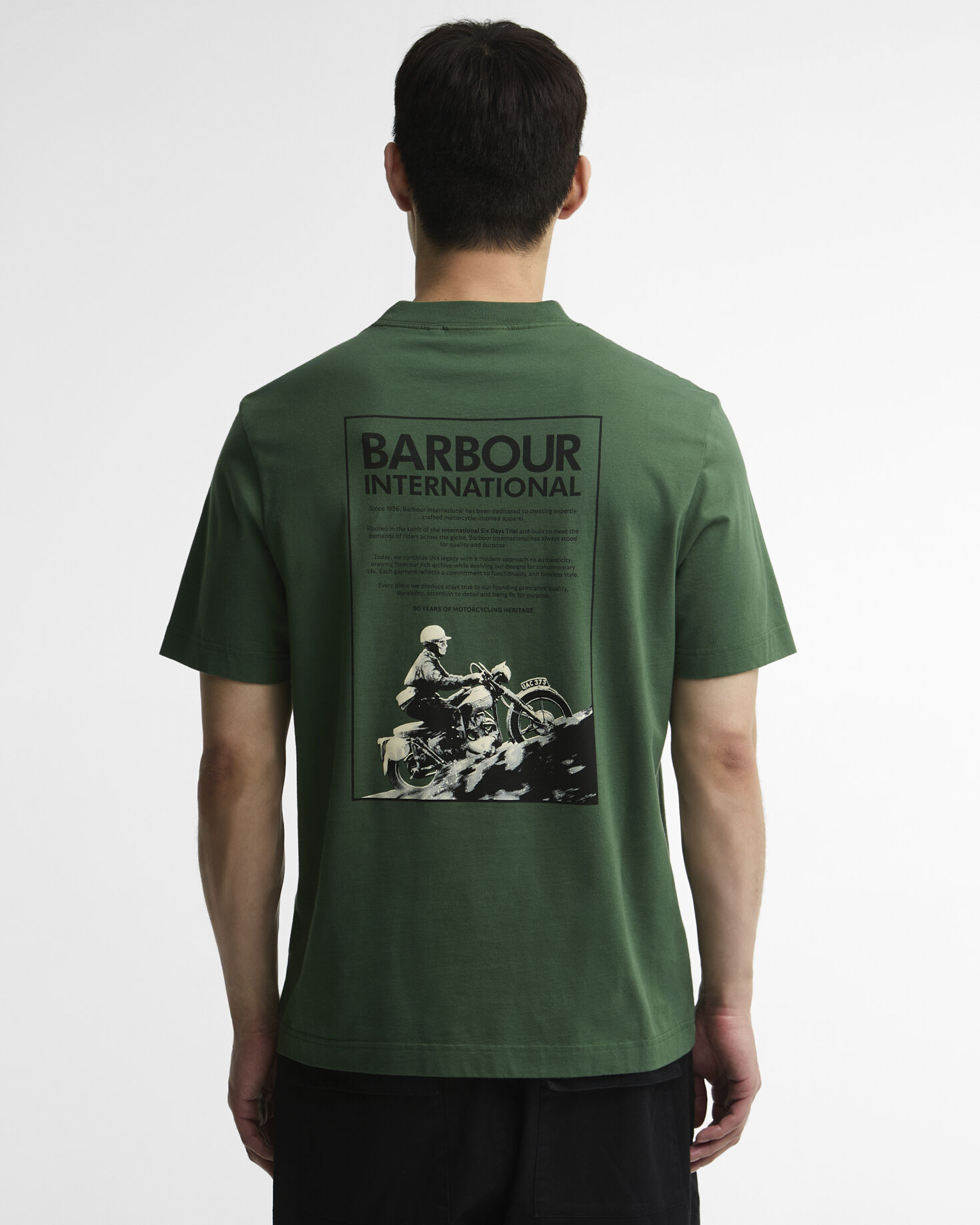 T-shirt con stampa 90&deg; anniversario. Racing Green