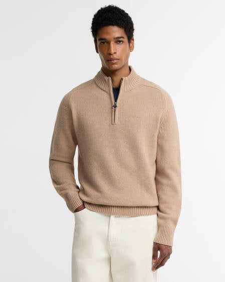 Newtown Half-Zip Jumper Washed Stone