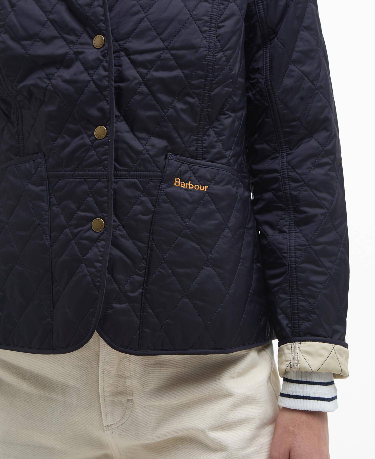 Summer Liddesdale Quilt Jacket Navy-Pearl image number 4