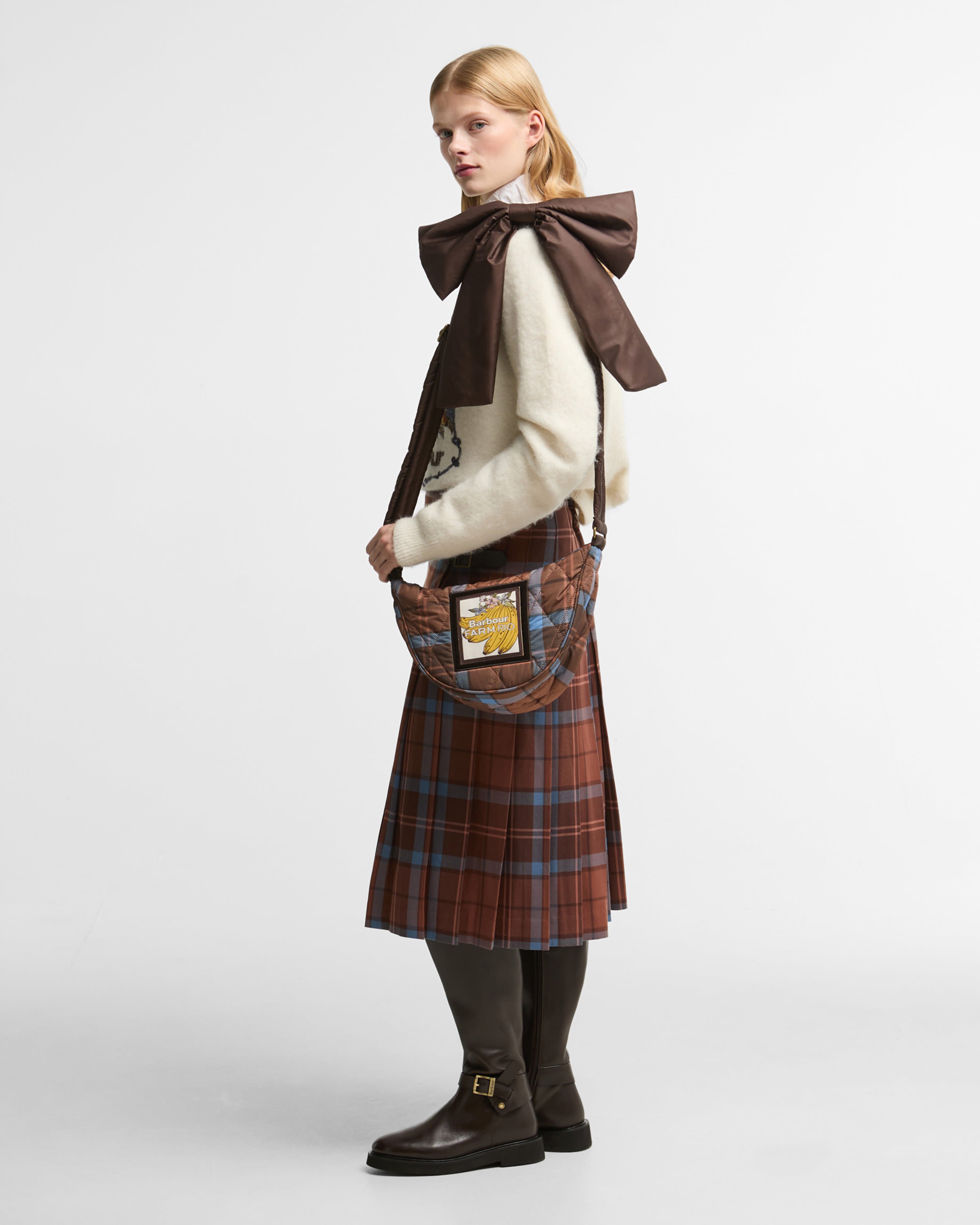 Barbour FARM Rio Fernanda Small Sling Bag Tropical Tea Tartan