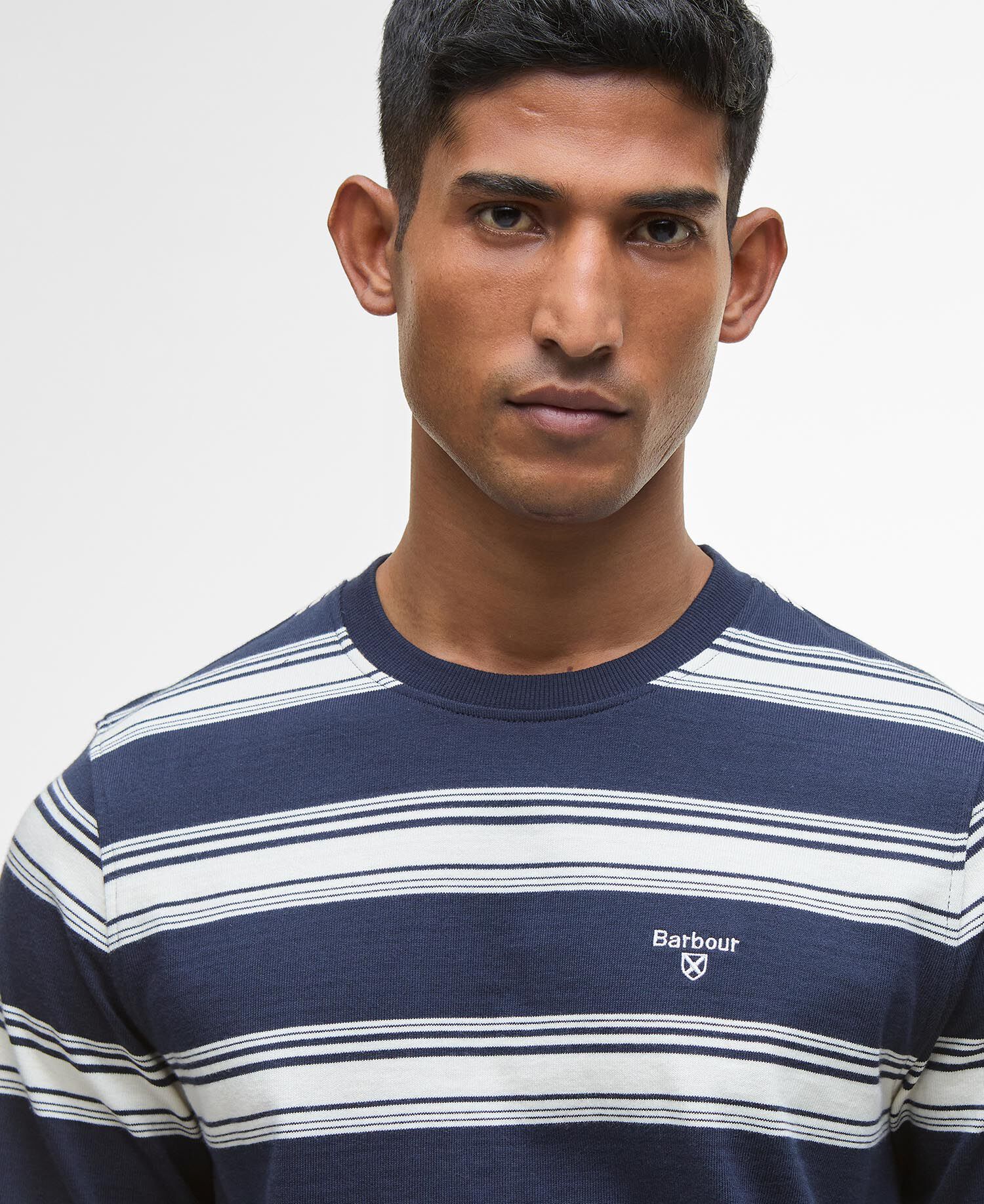 Camicia a maniche lunghe leggermente aderente a righe Plaistow Navy