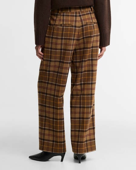 Darwen Tartan Straight-Leg Trousers Muted Tartan
