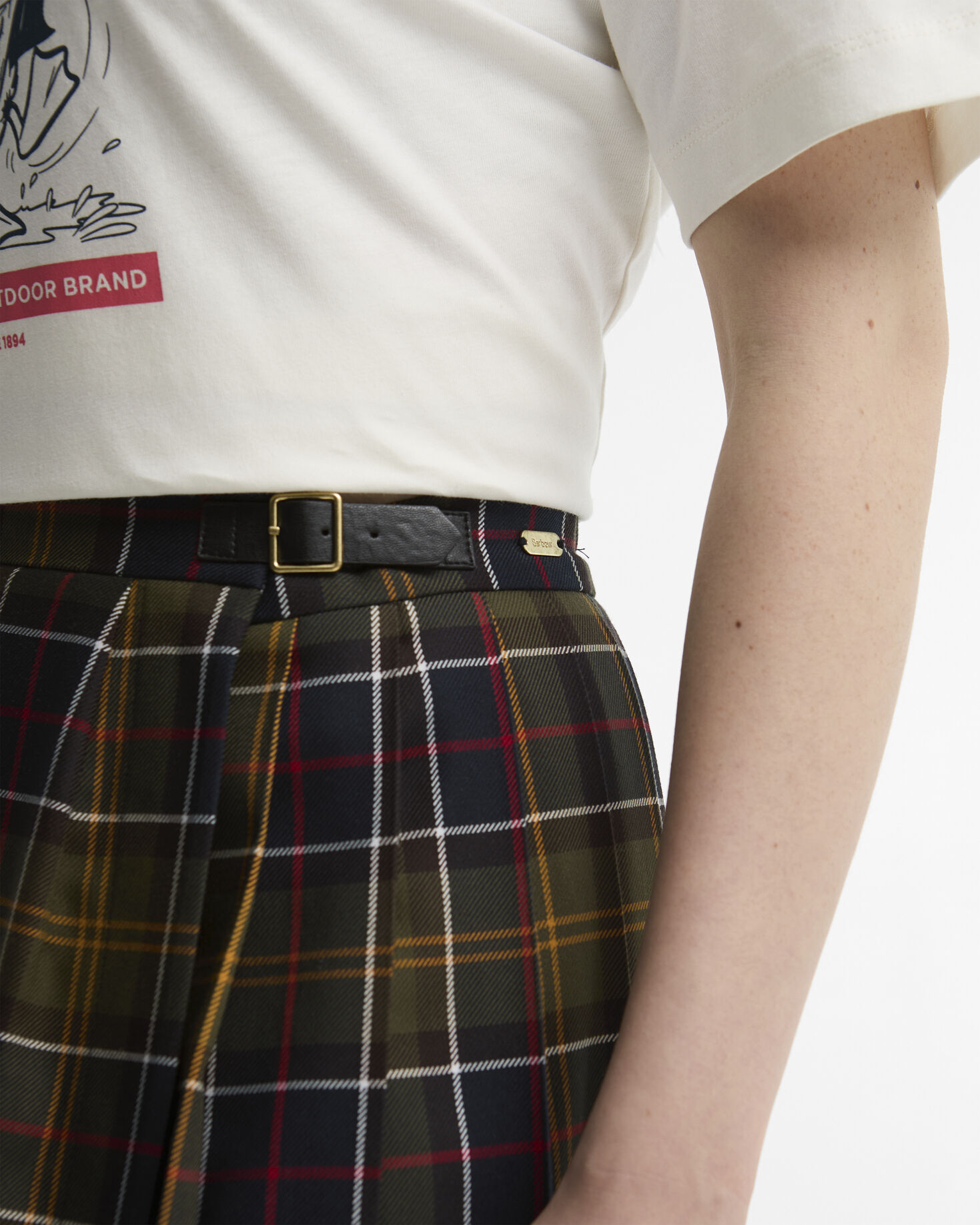 Gonna midi Irene con motivo tartan Classic Tartan
