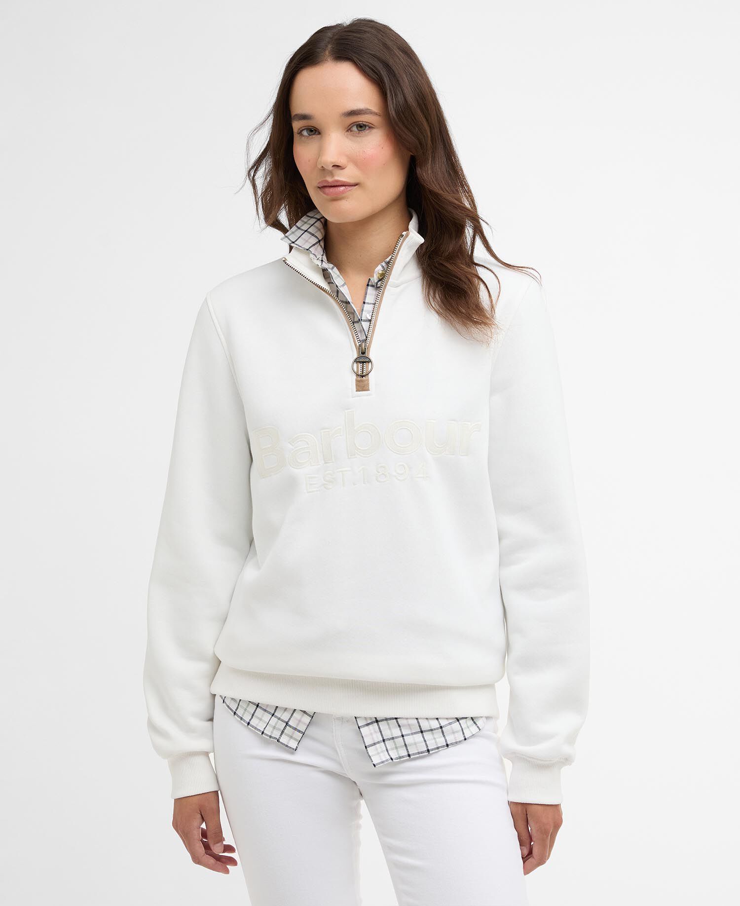 Cynthia Quarter-Zip Jumper Cloud
