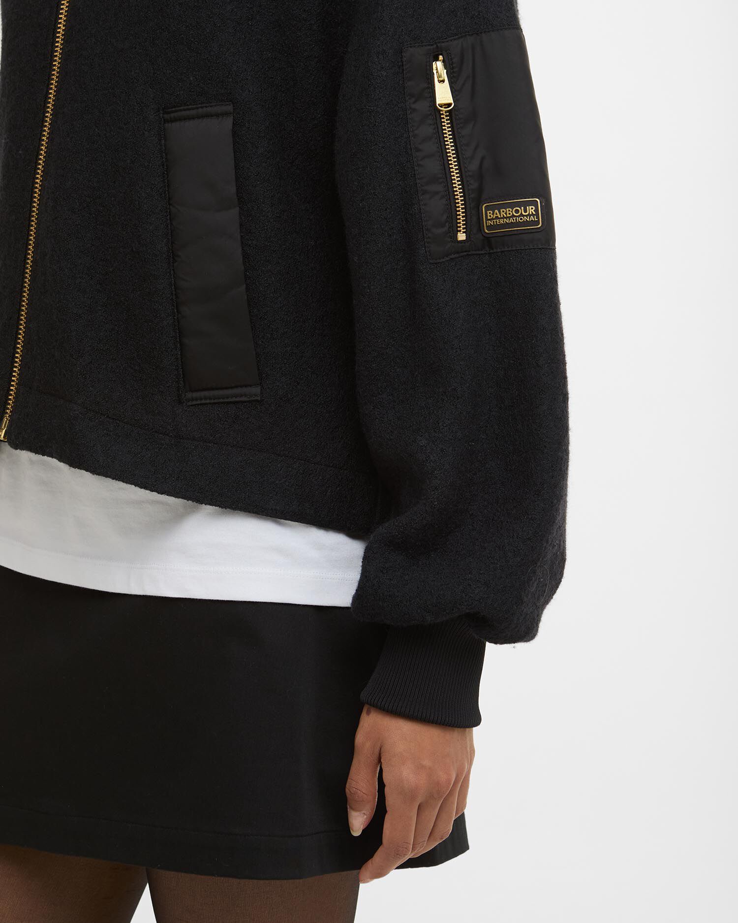Bomber in lana Monique Black