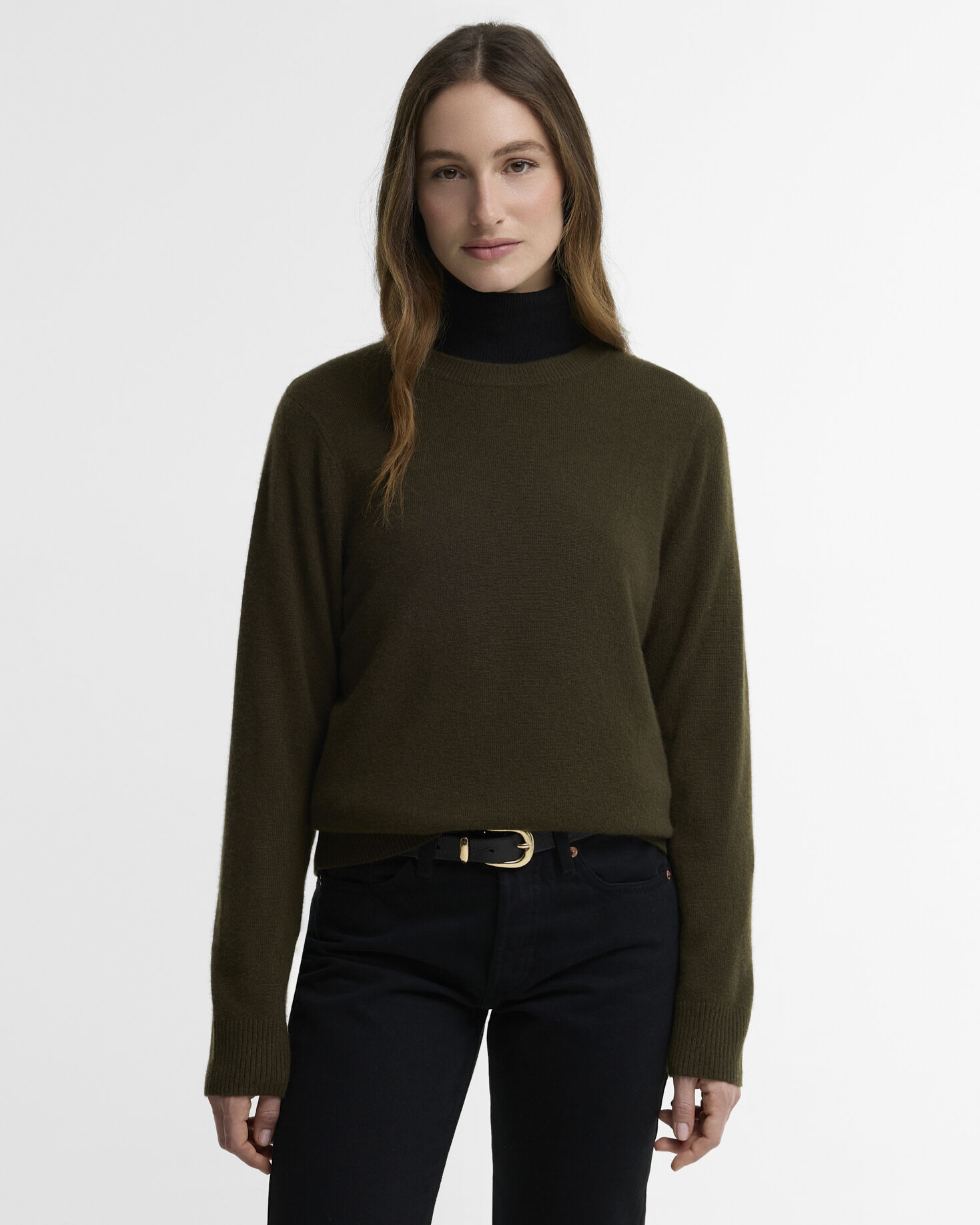 Penwood Cashmere Crew Neck Jumper Olive