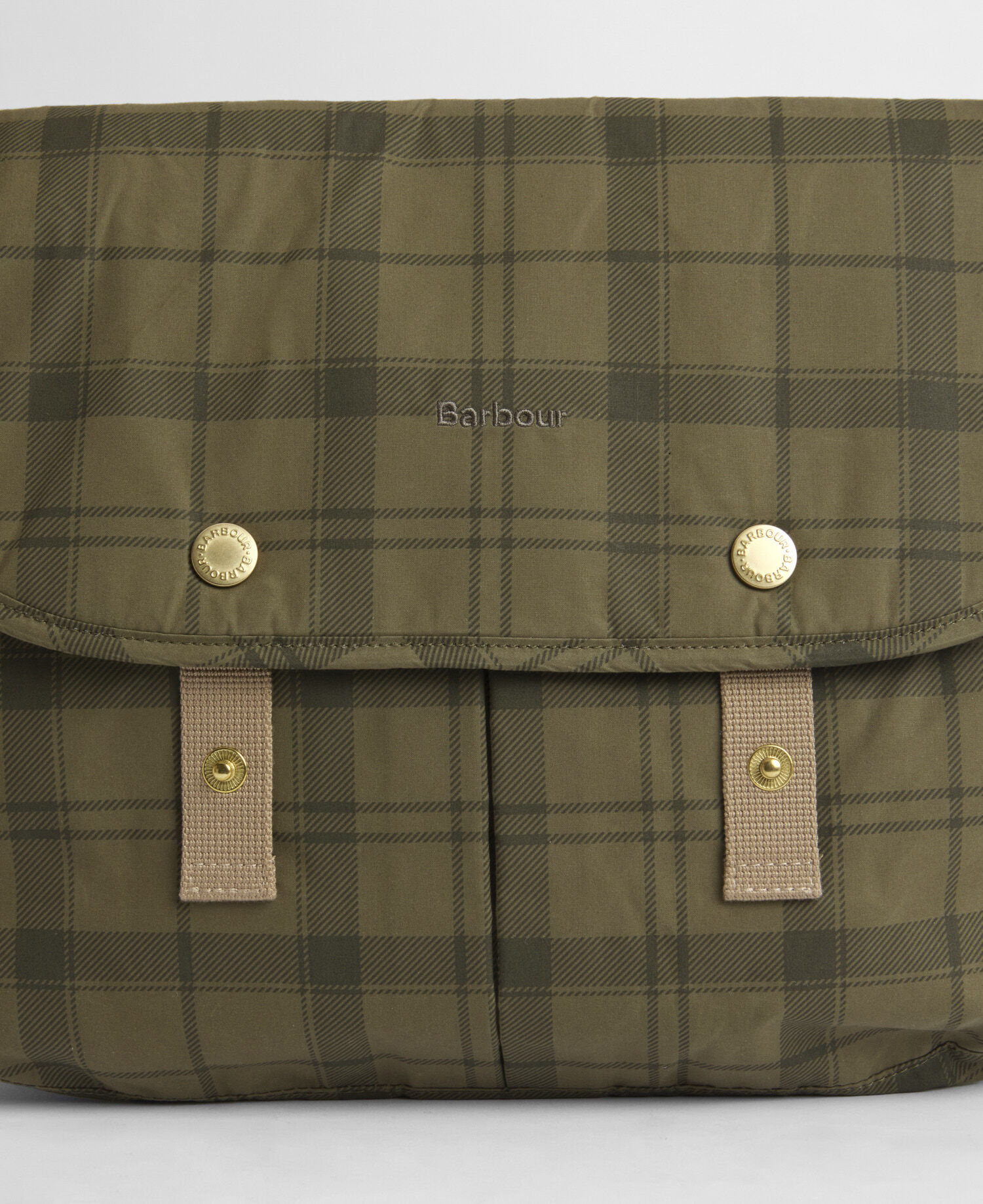 Transport Riever Crossbody Bag Dusky Green Tartan