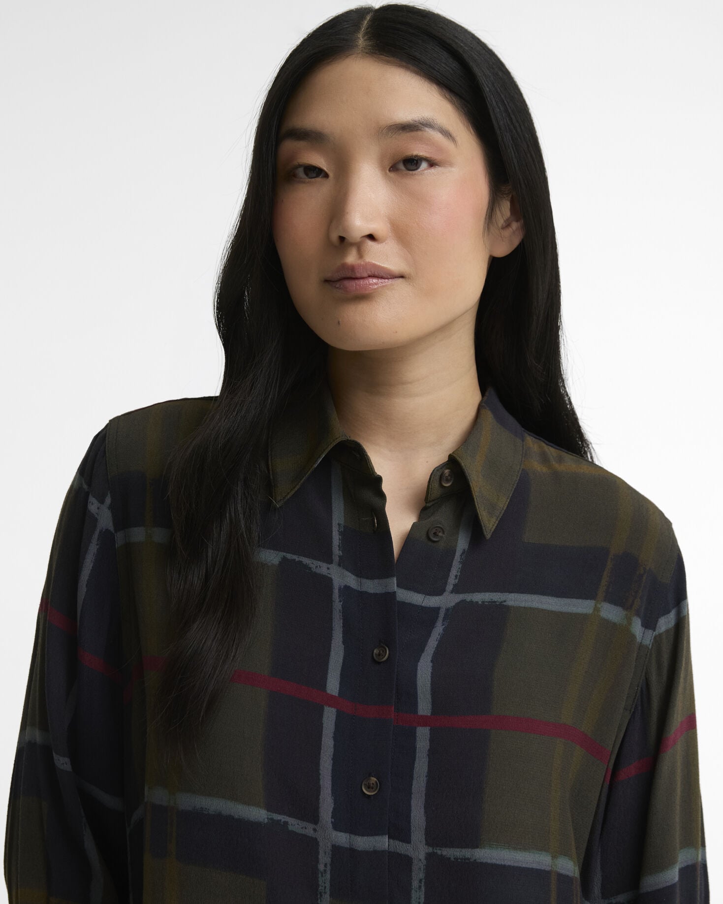 Kirklees Relaxed Long-Sleeved Shirt Shadow Classic Painted Tartan