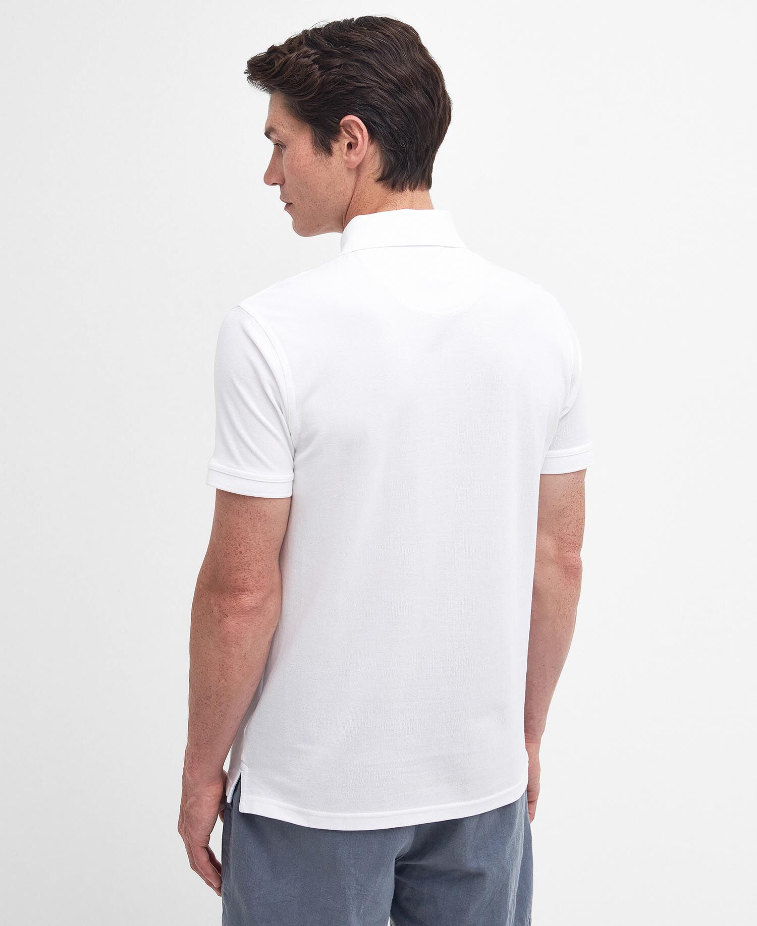 Lightweight Sports Short-Sleeved Polo Shirt Classic White