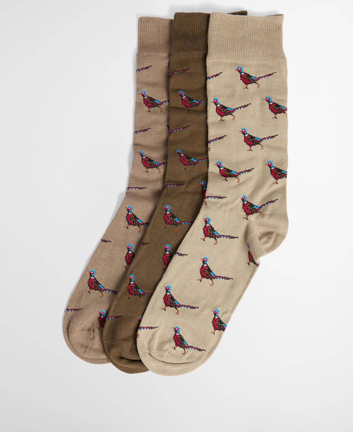 Pheasant Socks Gift Set Trench/Beech Mix image number 0
