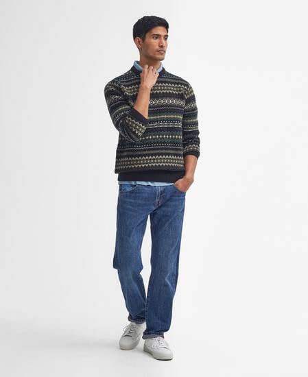 Case Fair Isle Jumper Black Marl