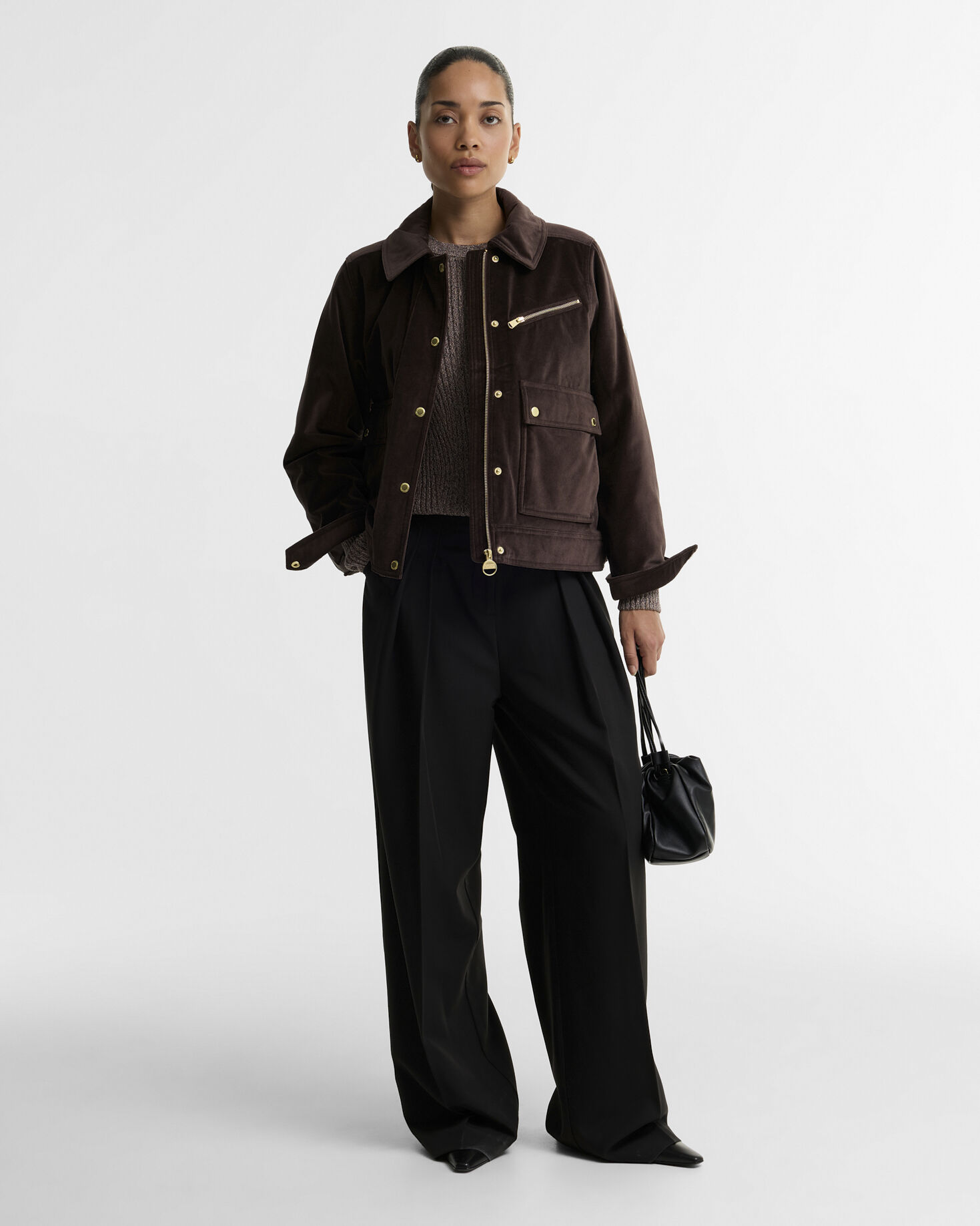 Hanson Velvet Casual Jacket Truffle