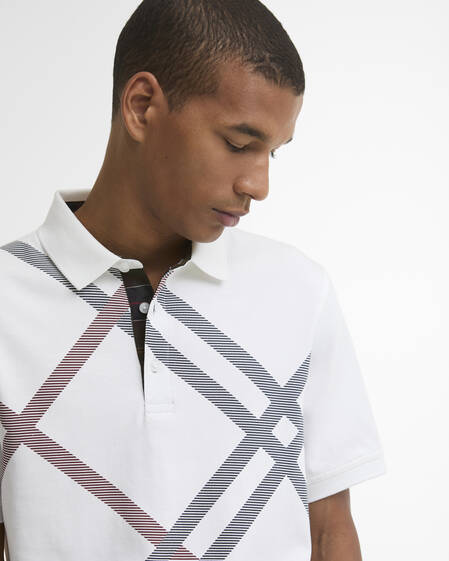 Tartan Bias Tartan Tailored Polo Shirt White