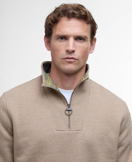 Nelson Quarter-Zip Sweatshirt Stone Marl