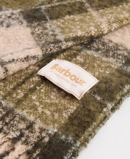 Set regalo berretto e sciarpa tartan Saltburn Ancient Loden/Dk Green