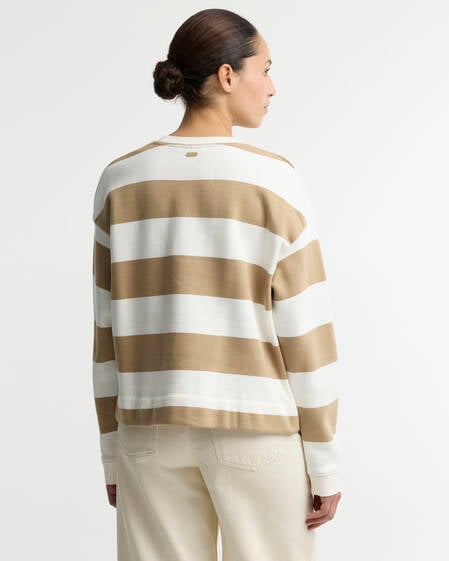 Eva Striped Sweatshirt Cloud/Warm Trench