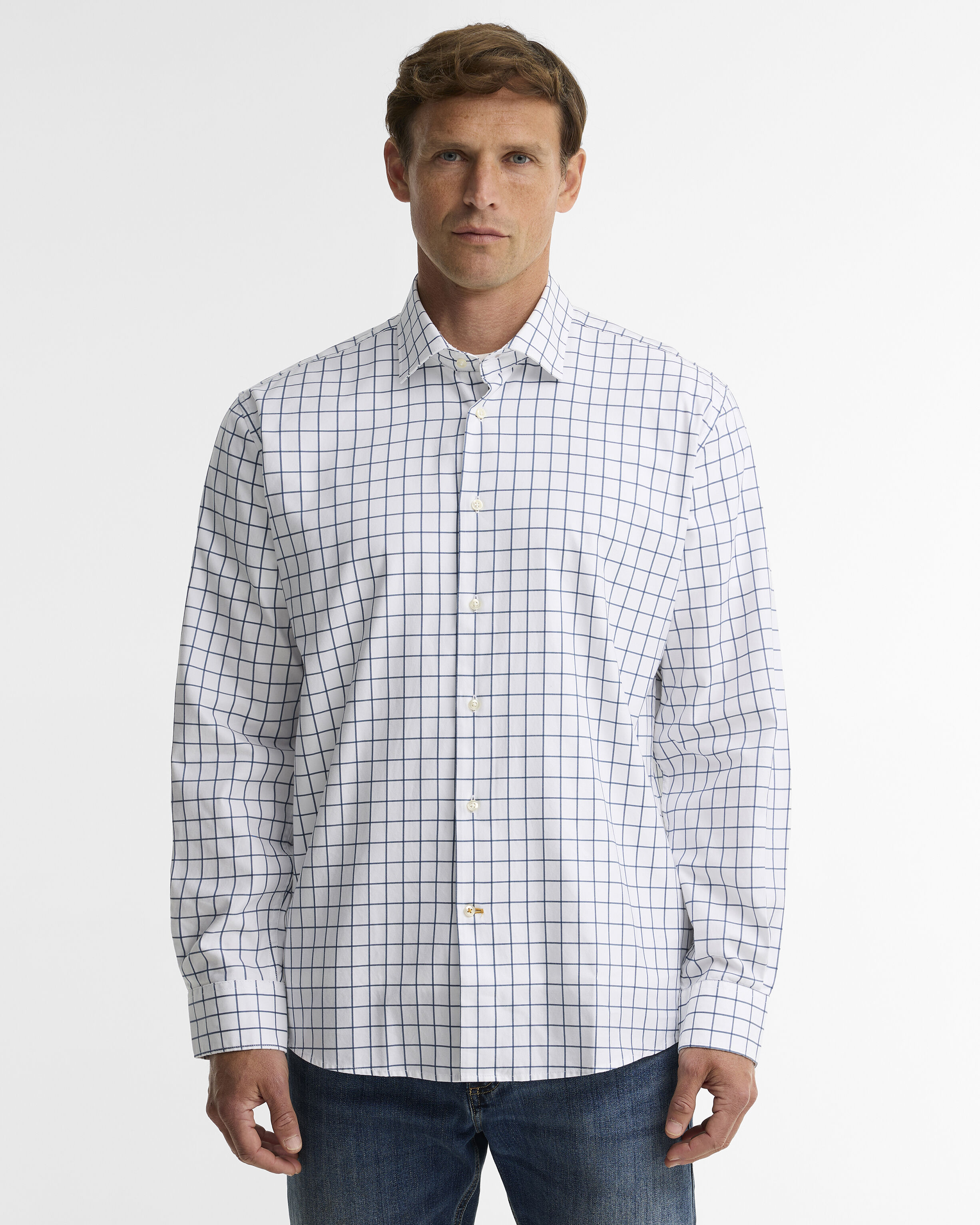 Hanstead Country Active Regular Long-Sleeved Shirt Classic Blue