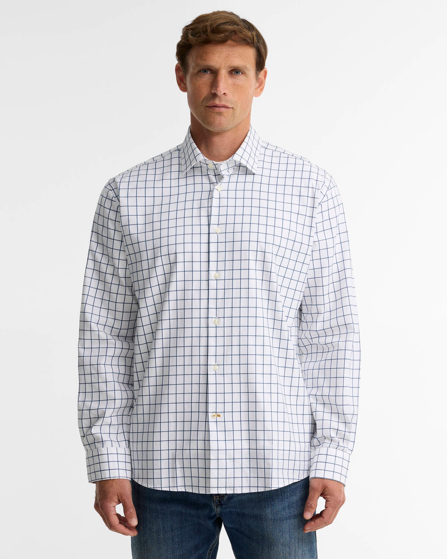 Hanstead Country Active Regular Long-Sleeved Shirt Classic Blue image number 0